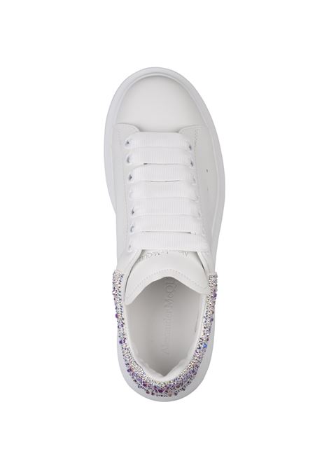 Sneakers Oversize Bianche Con Spoiler di Strass ALEXANDER MCQUEEN | 666407-WIADL9069
